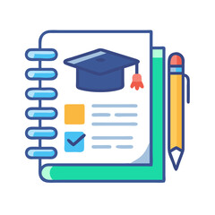 Poster - Graduation Checklist: Education, Notebook, Pencil, Icon, Degree