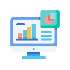 Poster - Data Analytics Visualization on Computer Screen with Graph