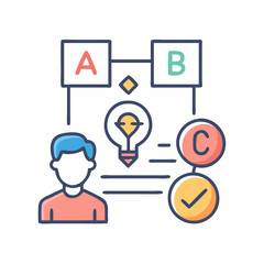 Poster - Problem Solving with Path A, B, and C Illustration