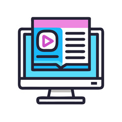 Poster - Online video content platform on desktop computer