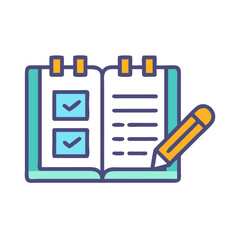 Poster - Checklist with pencil icon for task management