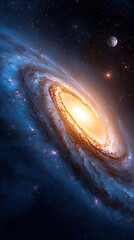 cosmic nebula swirl abstract space background universe galaxy astronomy