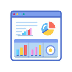 Poster - Website analytics dashboard with chart and graph data