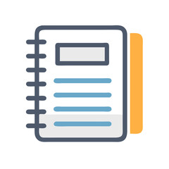 Poster - Spiral notebook vector icon for notes and reminders