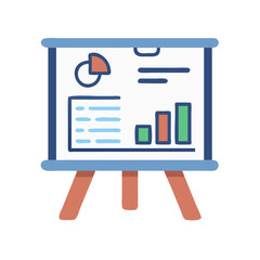 Poster - Presentation Board with Charts and Data Illustration