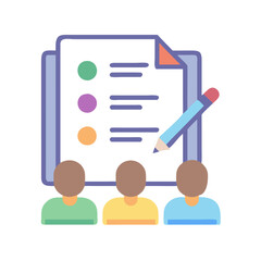 Wall Mural - review meeting, evaluation, feedback, and approval concept illustration