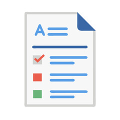 Poster - Checklist document icon with approved task completion