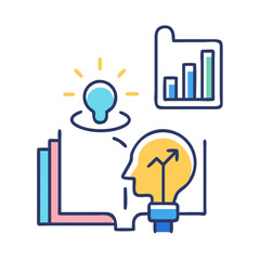 Poster - Creative Idea Process for Business Growth, Strategy Icon