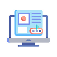 Poster - Video Editing Software on Computer Screen Illustration