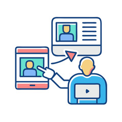 Poster - Synchronizing Content: Person Connecting Mobile and Desktop Devices