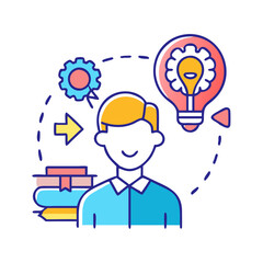 Poster - Innovation, education, knowledge, and creative thinking idea illustration
