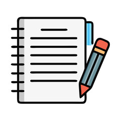 Poster - Notebook and pencil: writing, learning, and note-taking concept