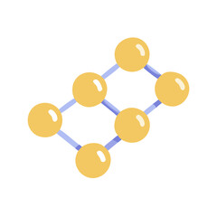 Poster - Abstract Molecular Structure Diagram with Connected Spheres Design