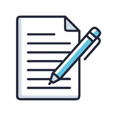 Poster - Document and Pen: Writing, Signing, or Taking Notes