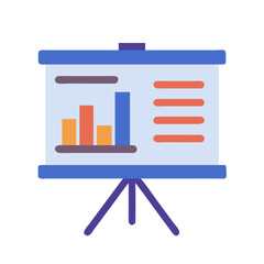 Poster - Presentation board displaying charts and information data illustration