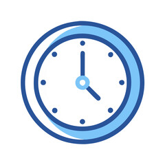 Poster - Blue Time Icon Showing Ten After Four O'clock
