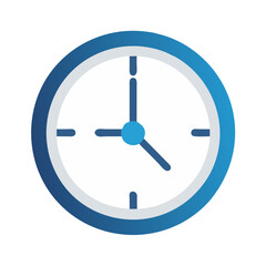 Poster - Blue Clock Icon: Time Management, Schedule, and Deadlines