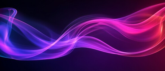 Poster - an abstract design of white smoke is prominently displayed on a dark background