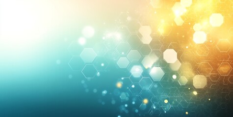 Poster - Background Featuring Hexagons and Light Gradient in an Abstract Technology Setting