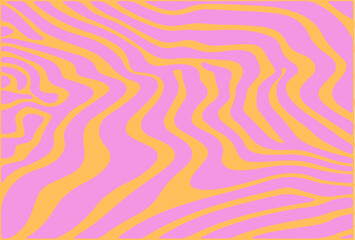 Poster - Vector illustration in popular modern Op Art style, featuring dynamic wavy lines and abstract flowing shapes, creating an illusion of depth and movement with high contrast and bold graphic elements.