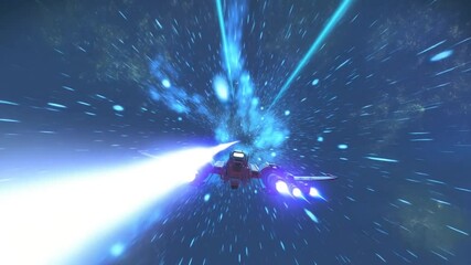 Poster - Massive Spaceship Jump Starts Engines Near Pulsar Generative AI