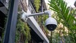 © Sawat - Dual-lens smart camera installed on home exterior, cloudy daylight