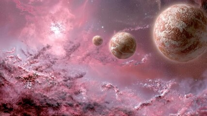 Poster - Exploring Vibrant Space Clouds and Distant Planets in Deep Cosmos Generative AI