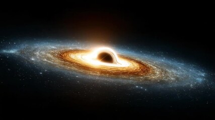 Poster - Black Hole Engaging With Surrounding Debris in Deep Space Generative AI