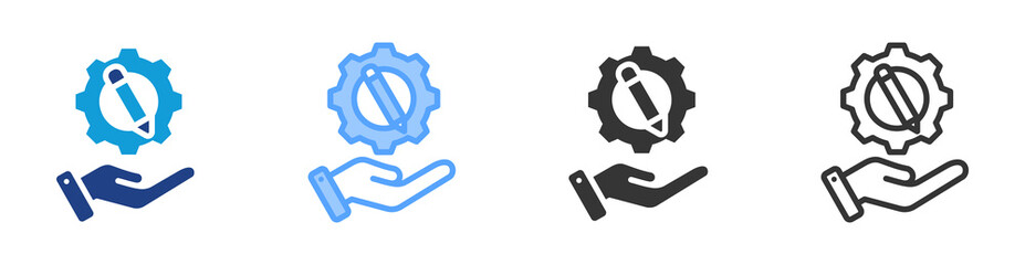 Poster - Development icon set multiple style collection