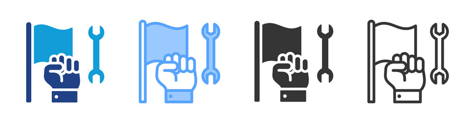 Poster - Independent icon set multiple style collection