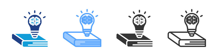 Poster - Knowledge icon set multiple style collection