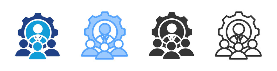 Poster - Stakeholder icon set multiple style collection