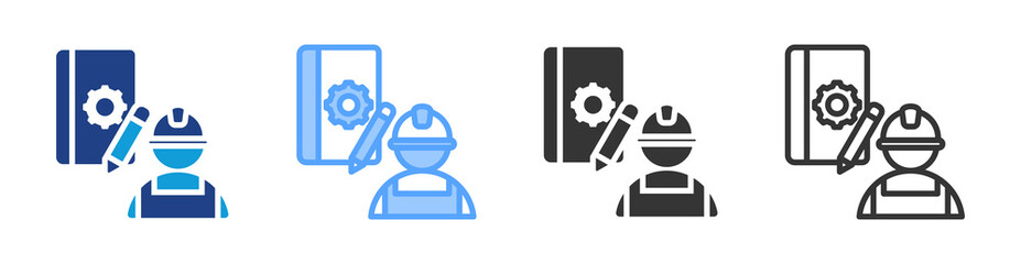 Poster - Supervisor icon set multiple style collection