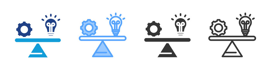 Poster - Practice Theory icon set multiple style collection