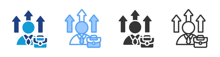 Poster - Carrer icon set multiple style collection