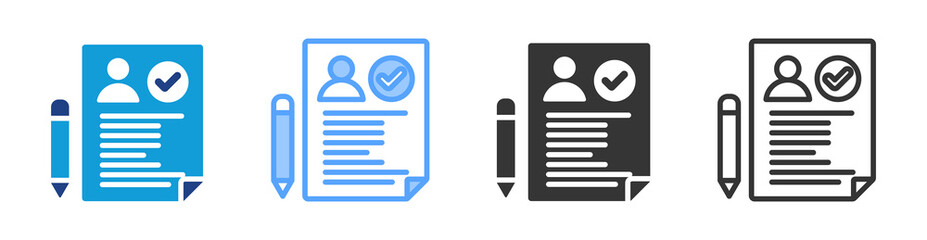 Poster - Applicant icon set multiple style collection