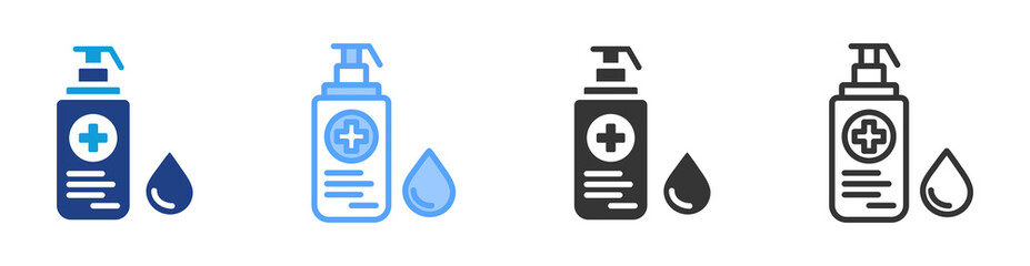 Poster - Cleanser icon set multiple style collection