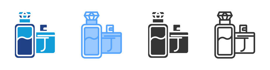 Poster - Perfumes icon set multiple style collection