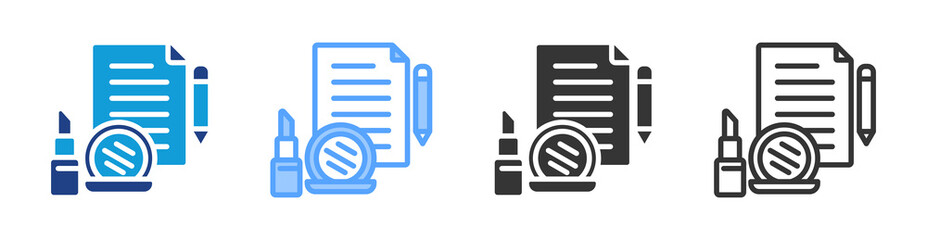 Poster - Designers icon set multiple style collection