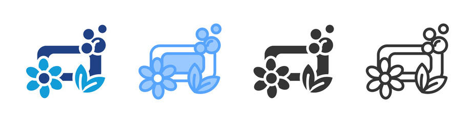 Poster - Natural Sources icon set multiple style collection