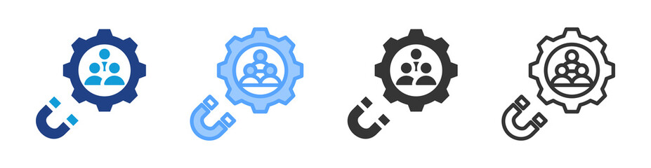 Poster - Lead icon set multiple style collection