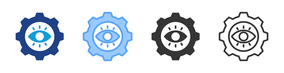 Poster - Vision icon set multiple style collection