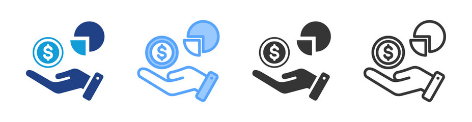 Poster - Divestitures icon set multiple style collection