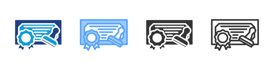 Poster - Licensing icon set multiple style collection