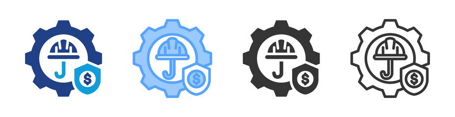 Poster - Insurance icon set multiple style collection