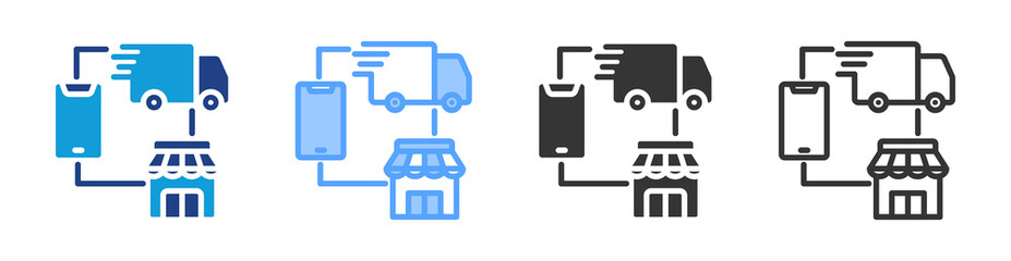 Poster - Dropshipping icon set multiple style collection
