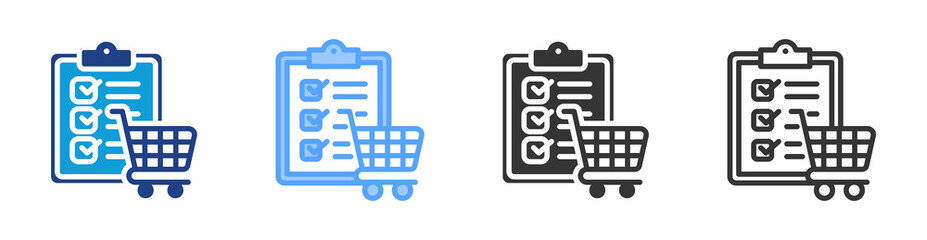 Poster - Orders icon set multiple style collection