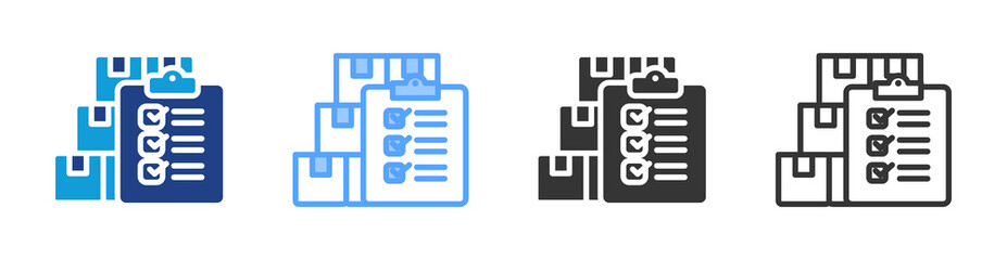 Poster - Stok icon set multiple style collection