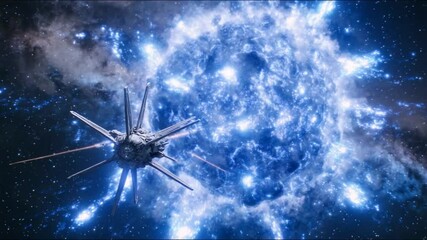 Poster - Pilot Navigates Plasma Tunnels in a Dying Star System Generative AI