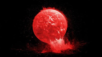 Poster - Red Dwarf Star Emits Vibrant Plasma Bursts in a Cosmic Display Generative AI
